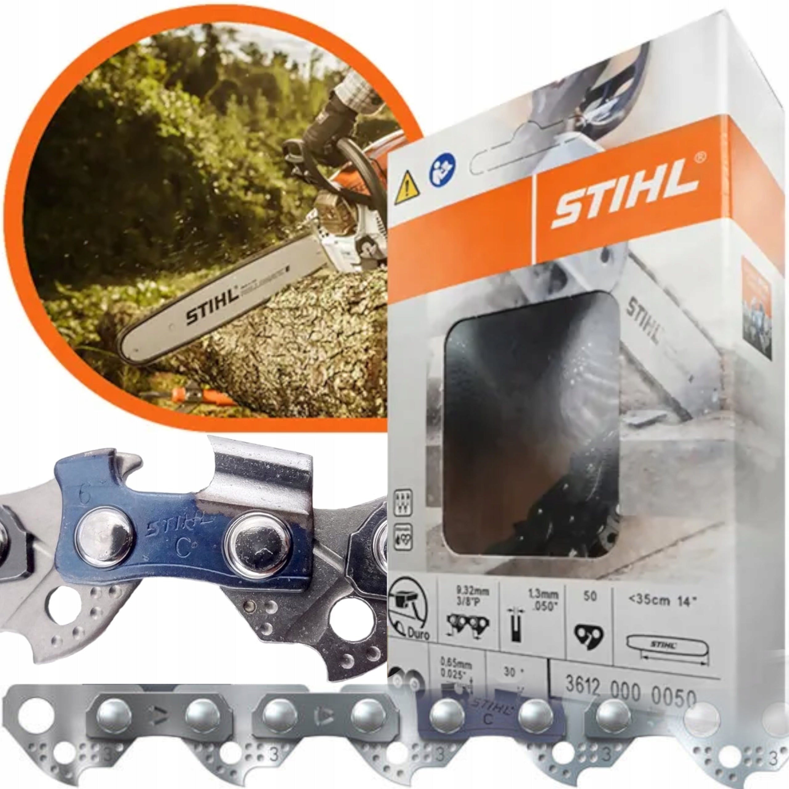 Chain for Stihl 50 3/8 1,3mm 35cm MS 180 181 211 230 231 250 251 Packaging status original