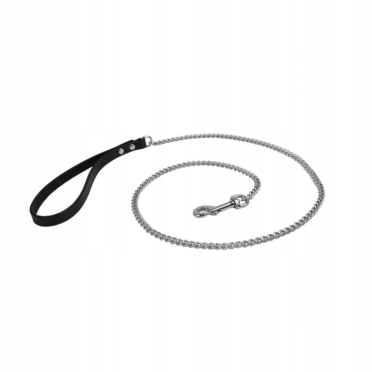 Chain leash chain leash Dino 2,5mm / 90cm leather handle