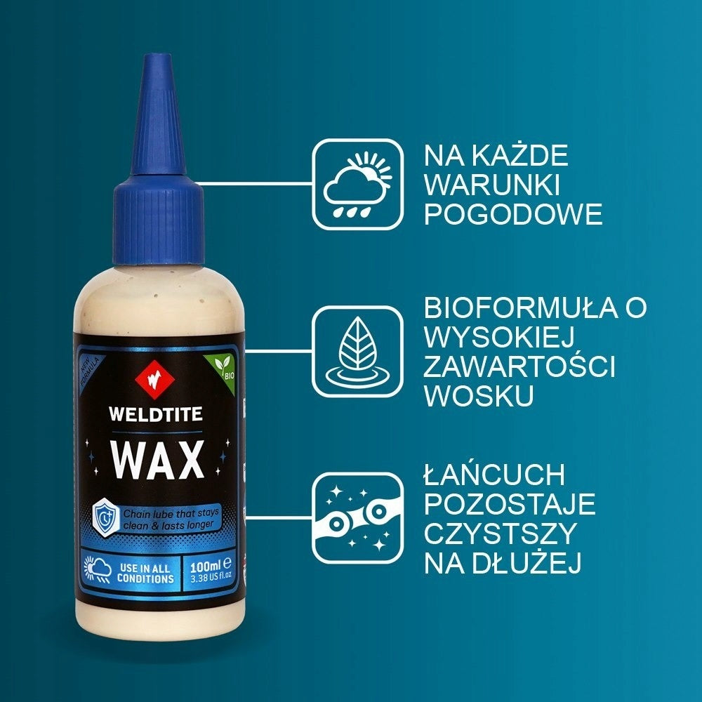 Chain oil WELDTITE Dry Wax 100ml dry conditions chain grease wax Manufacturer code WLD-3056X