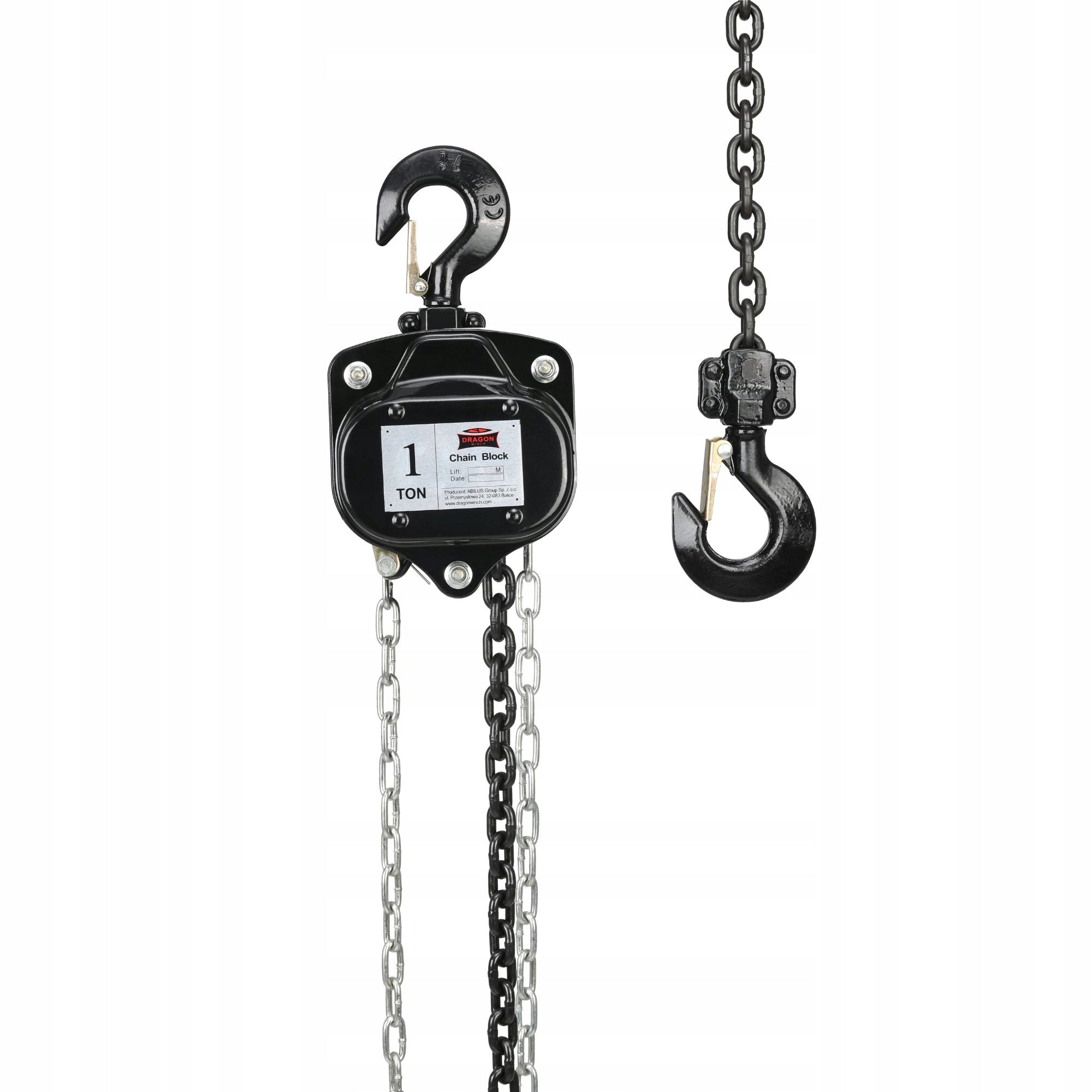Chain winch Dragon Winch 1T Lifting capacity 6m Solid manual winch Manufacturer code DWI_CB_1T_6M