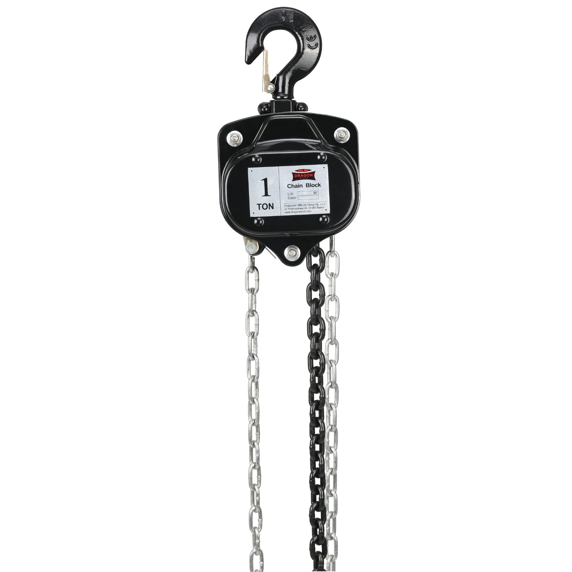 Chain winch Dragon Winch 1T Lifting capacity 6m Solid manual winch Product weight with unit packaging 16.5 kg