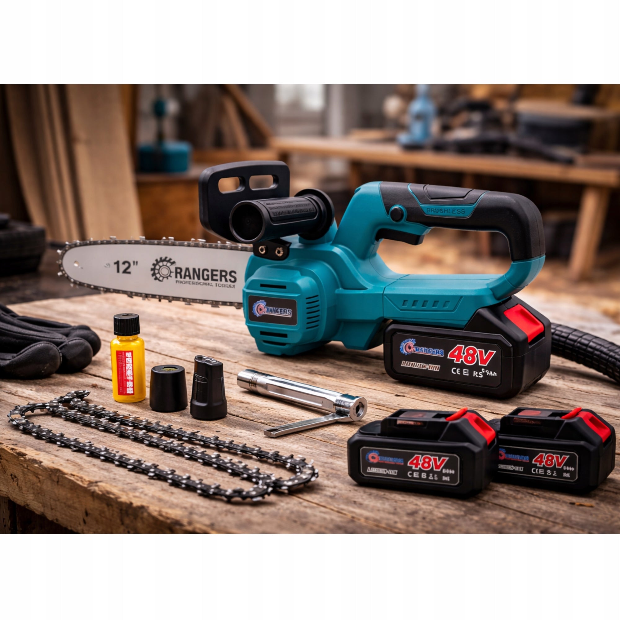 Chainsaw 12"Cali 2 Aku Brushless Cordless Saw 48V 6.AH Packaging status original