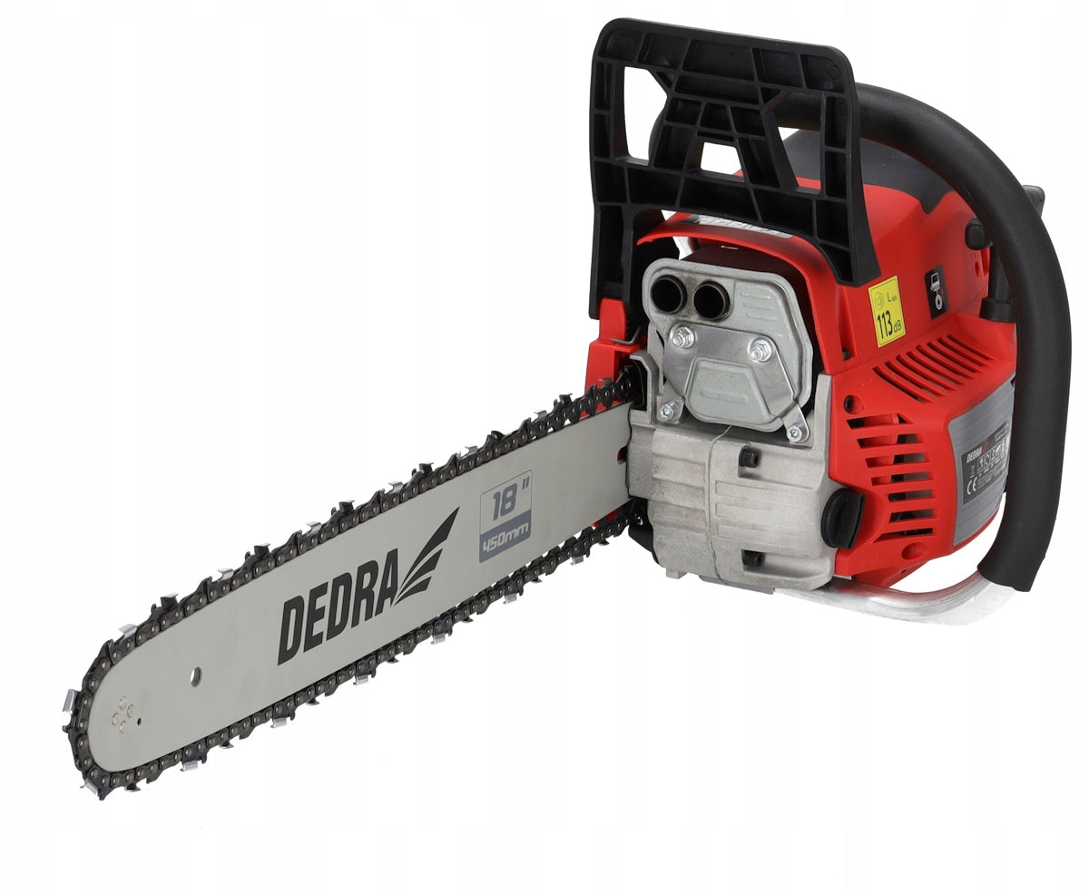 Chainsaw 2 guides 45cm 40cm 2,4kW 58cm³ DEDRA European emissions standard EURO 5