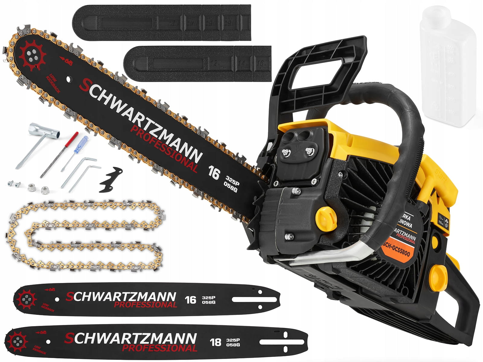 Chainsaw combustion wood saw SCHWARTZMANN Brand Schwartzmann