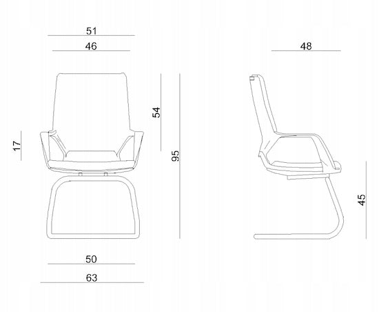 Chair Apollo Skid / black frame Unique Brand Unique