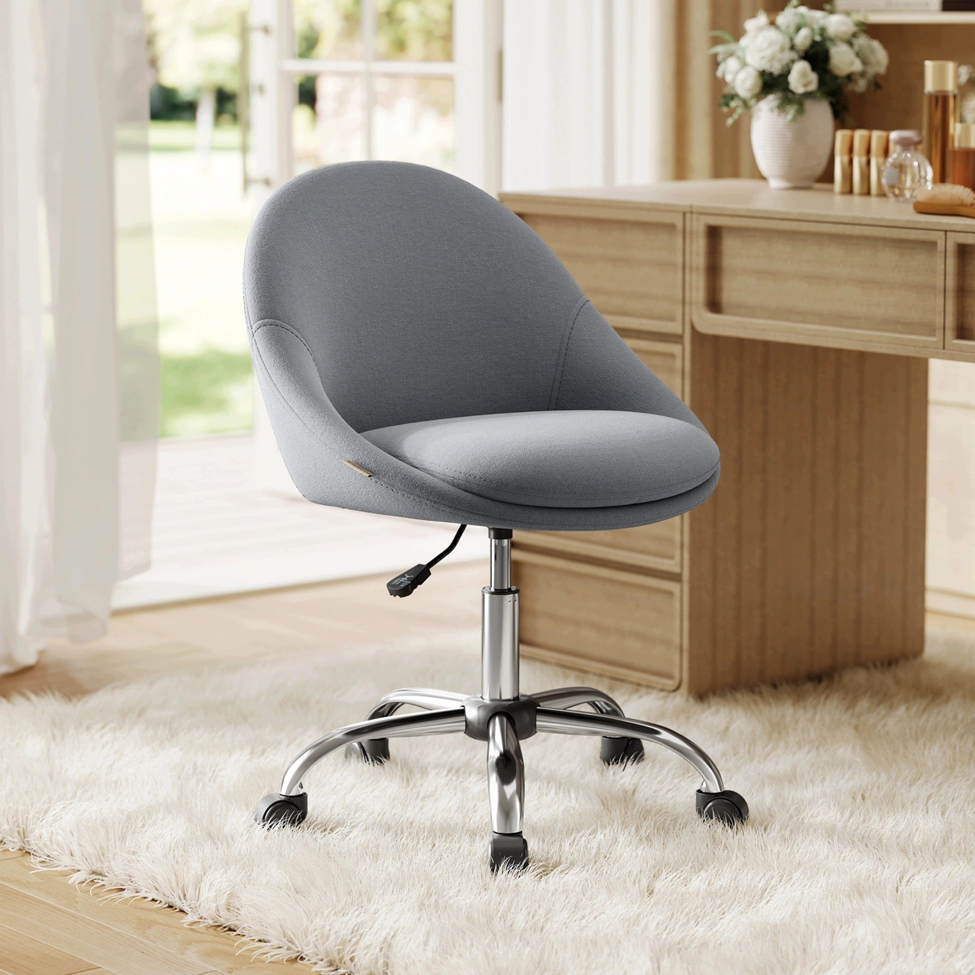 Chair Bucket SWIVEL Upholstered Linen Cotton 110kg Spacetronik Packaging status original