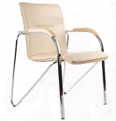 Chair Conference chair SAMBA CR on skids Washable material V46 BEIGE