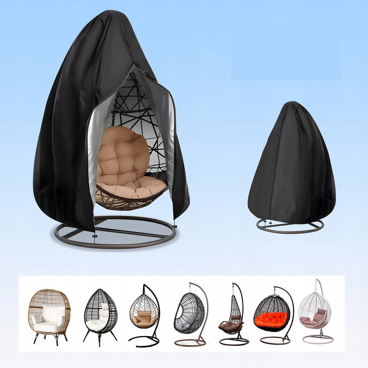 Chair Cover Hanging Cocoon Garden Swing Basket Double Cover Product width 230 cm