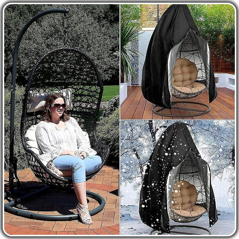 Chair Cover Hanging Cocoon Garden Swing Waterproof with Slider Length 189 cm