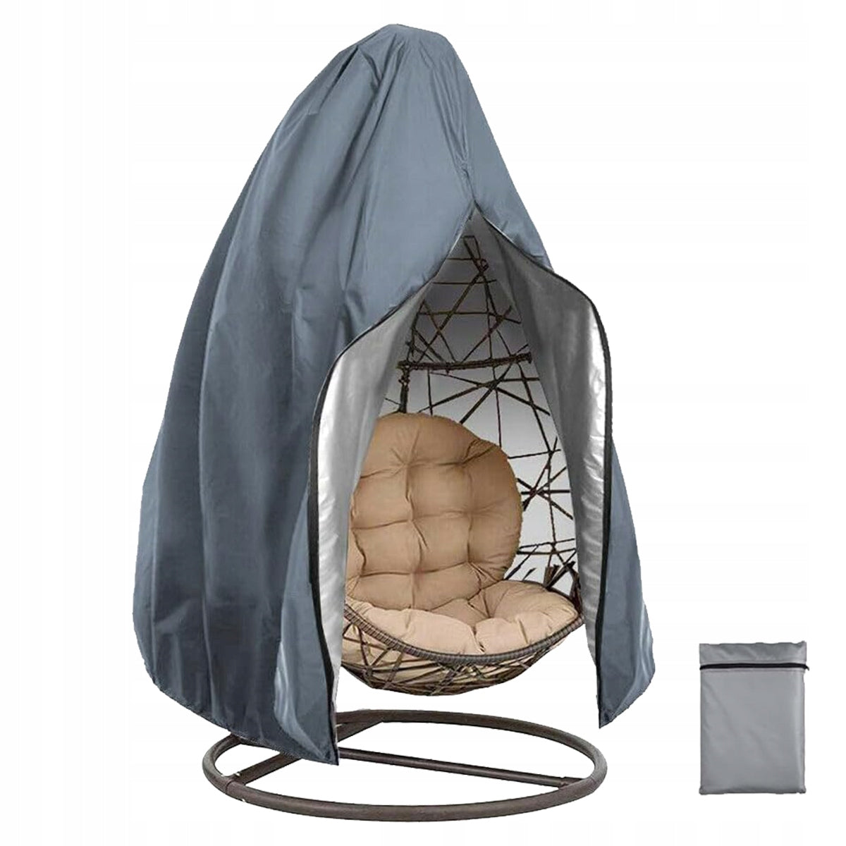 Chair Cover Hanging Double Cocoon Garden Swing Basket Color gray