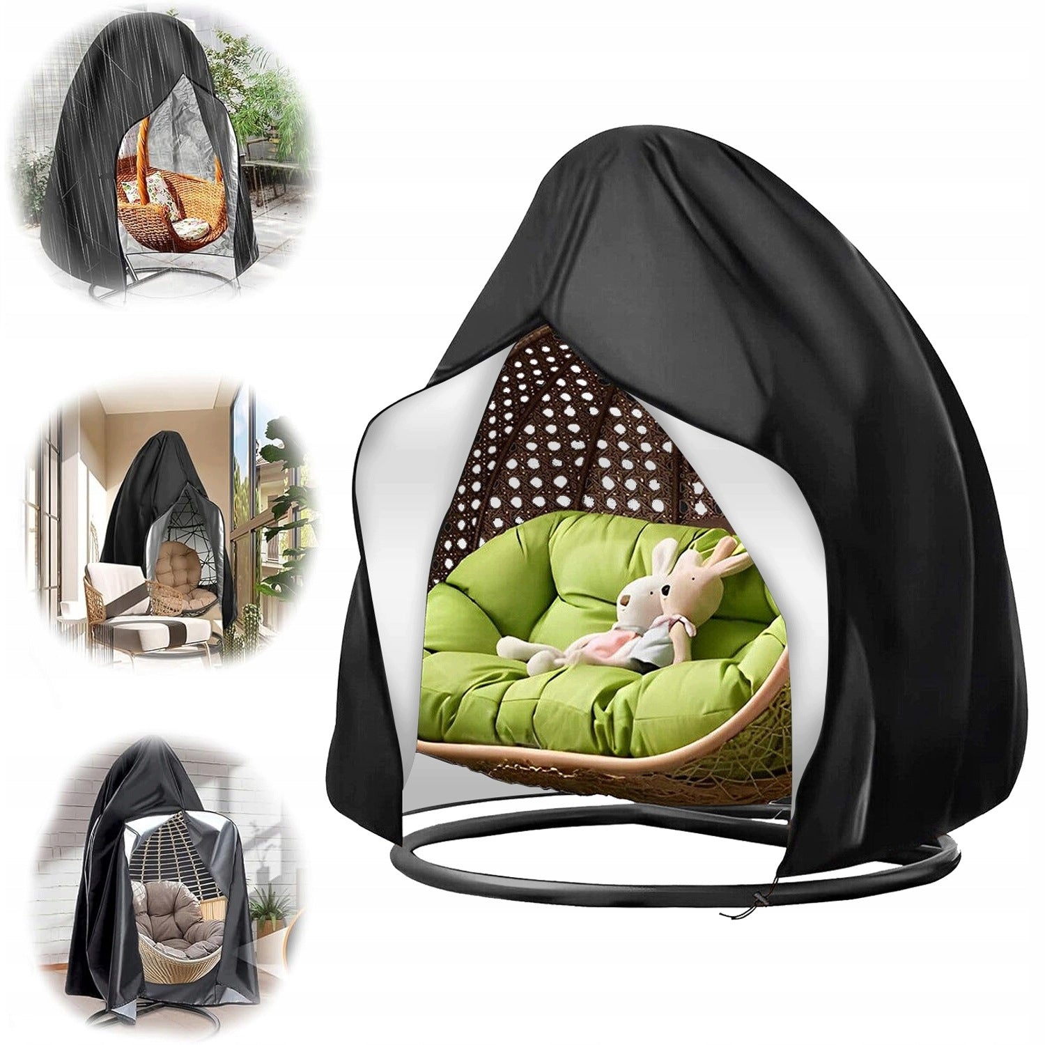 Chair Cover Hanging Double Cocoon Garden Swing Basket Cover