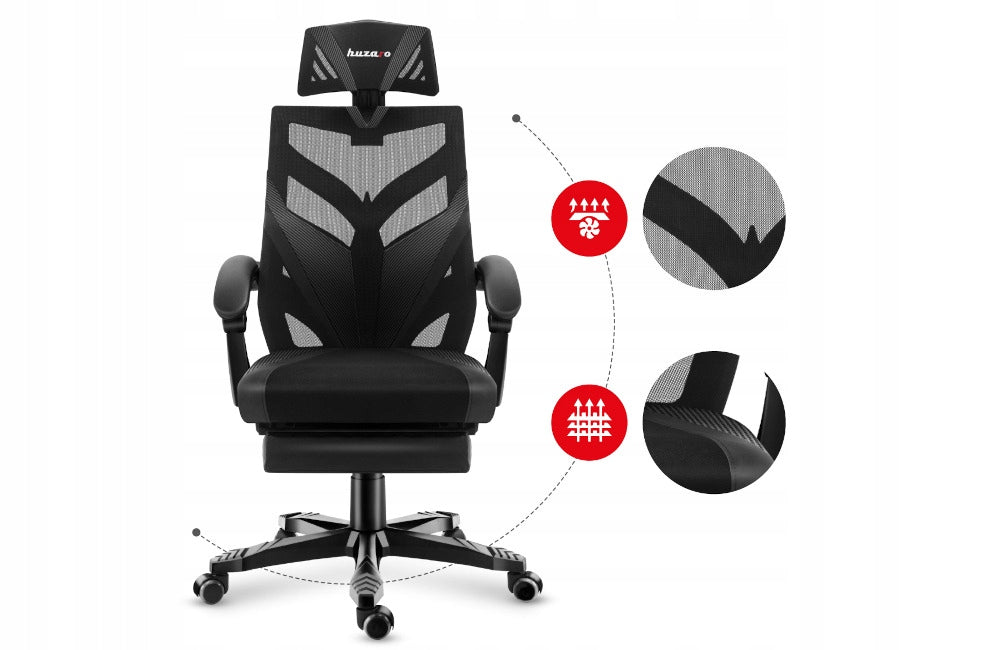Chair HUZARO Combat 5.0 Black Upholstery color black