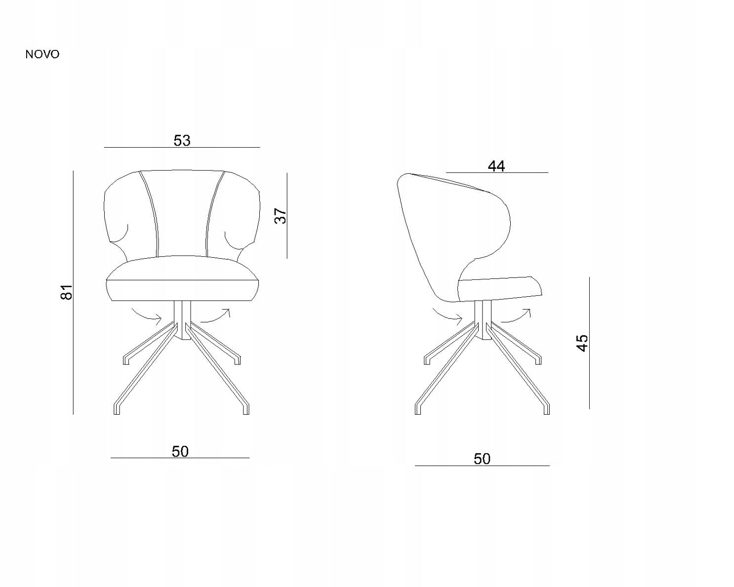 Chair Novo swivel conference waiting room eco leather EAN (GTIN) 5908242416564
