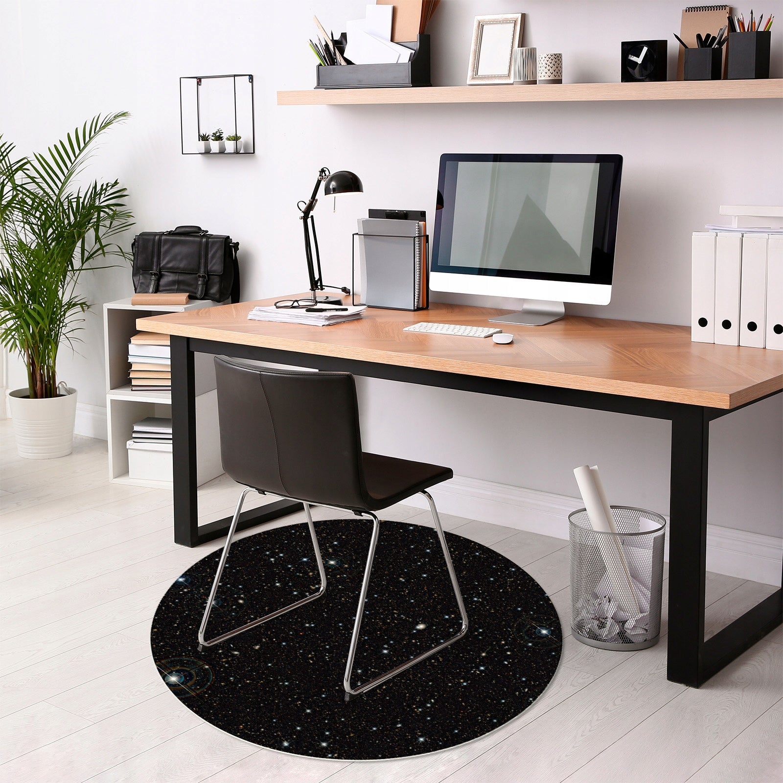 Chair pad round 100cm stars night Color other