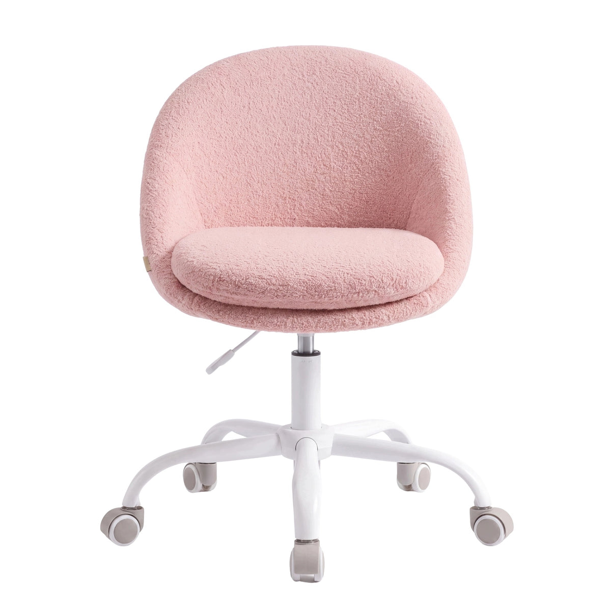 Chair powder pink ROTATING Upholstered chair on Wheels Spacetronik Manufacturer code SPC-MIO-07
