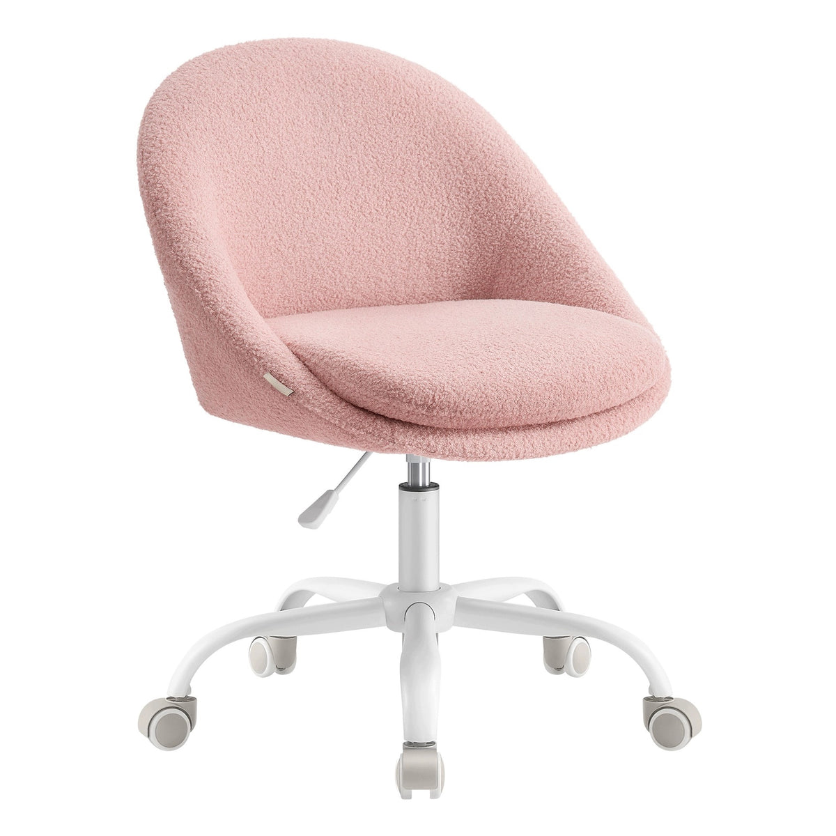 Chair powder pink ROTATING Upholstered chair on Wheels Spacetronik