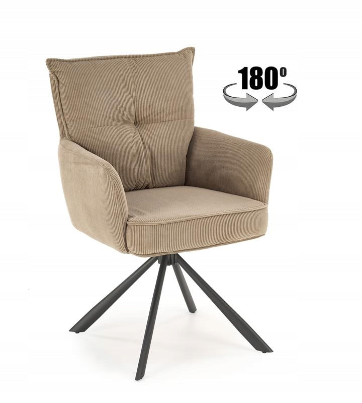 Chair swivel chair K528 colour CAPPUCINOmaterial corduroy Halmar