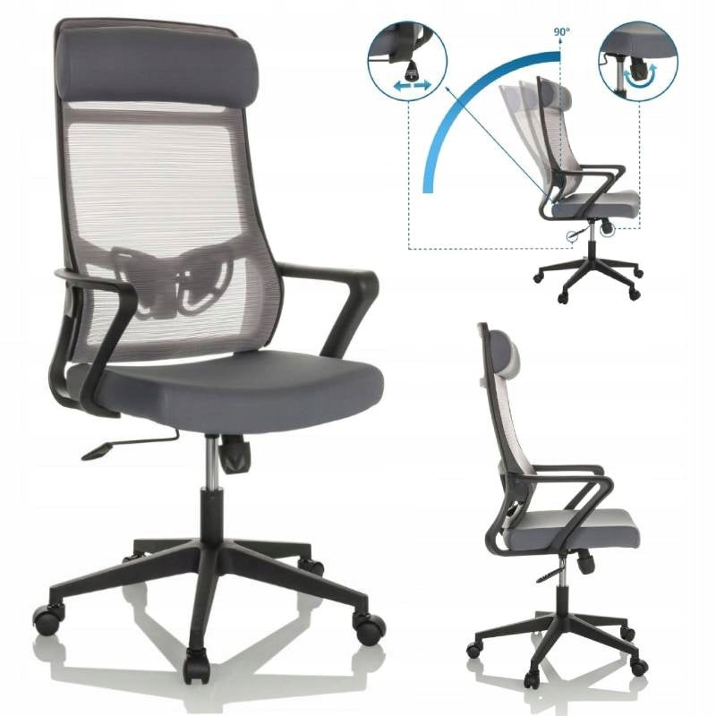 Chair swivel office chair HJH OFFICE NEKEO grey