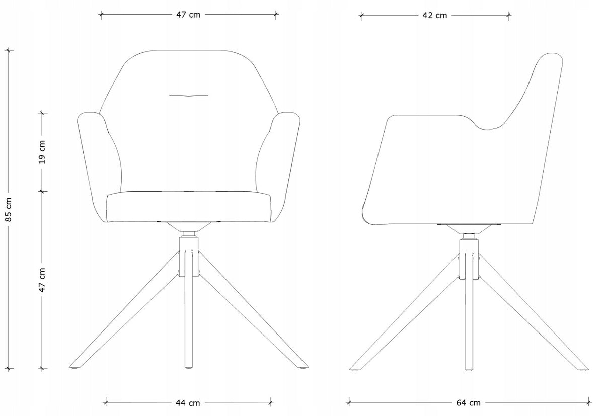 Chair with swivel seat BRAVA LF19 navy blue fabric office conference Brand Unique