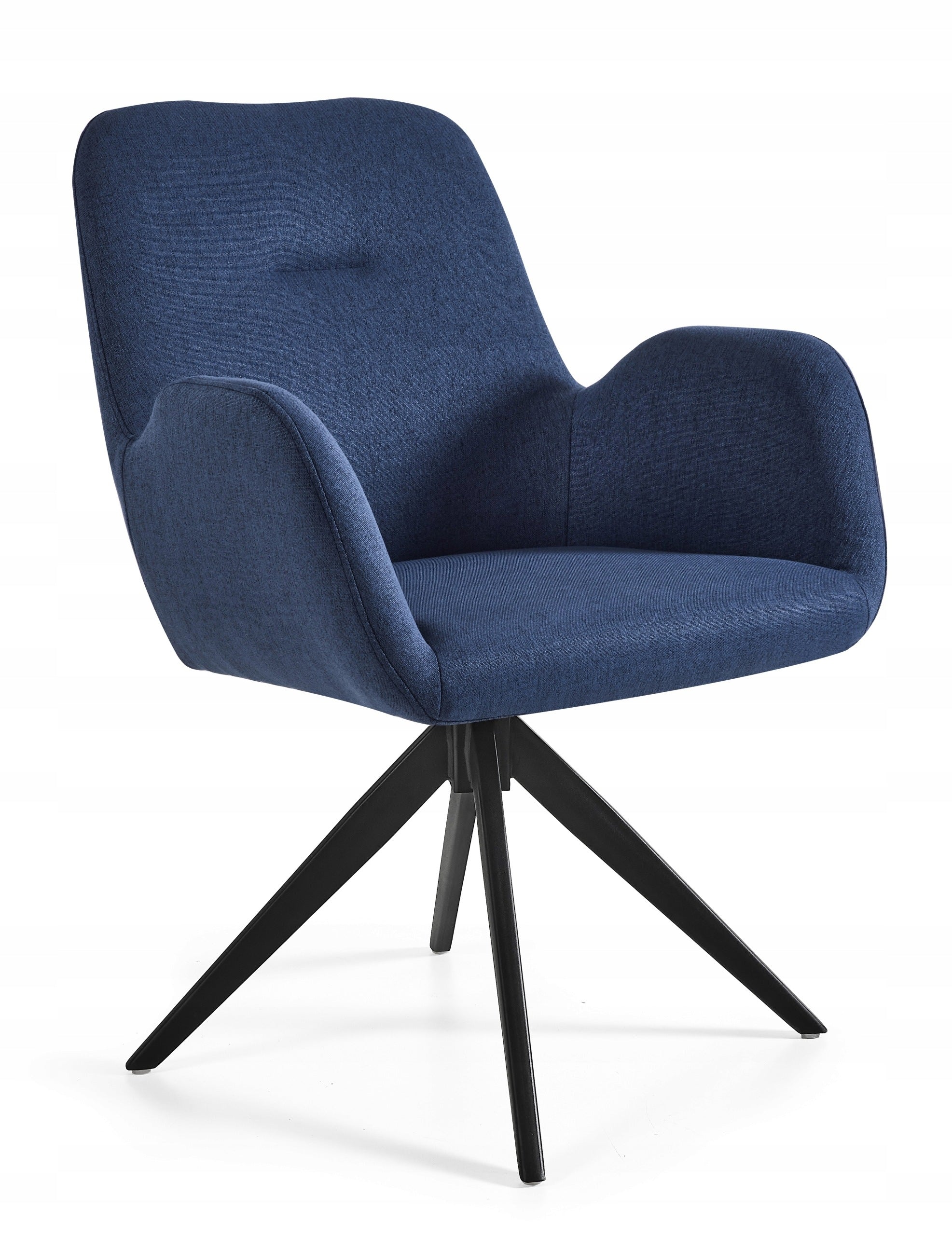 Chair with swivel seat BRAVA LF19 navy blue fabric office conference
