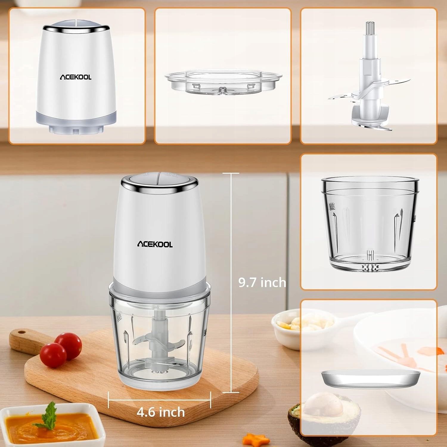 Chalice Blender Acekool 300 W white Power rating 300 W