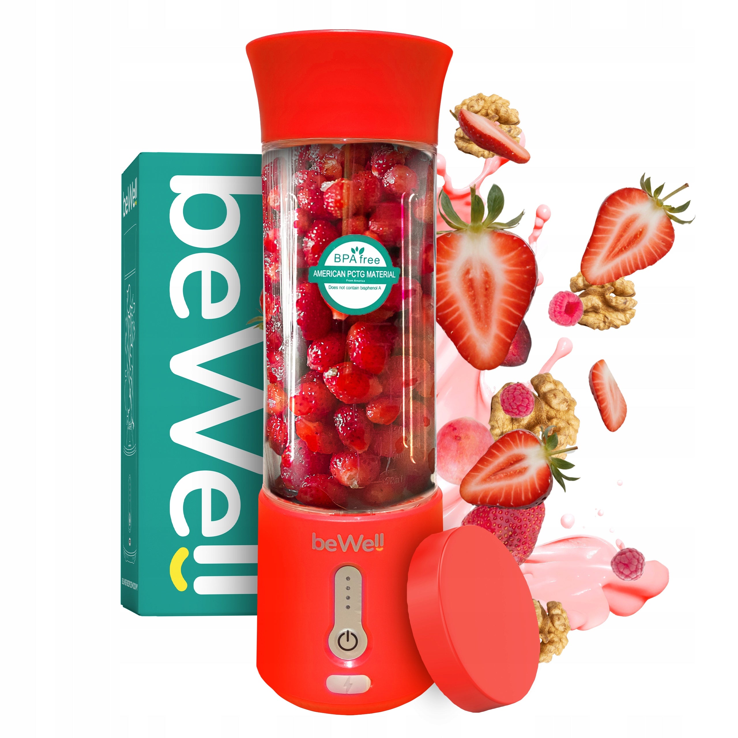 Chalice Blender Portable Smoothie Wireless beWell USB 500ml Powerful