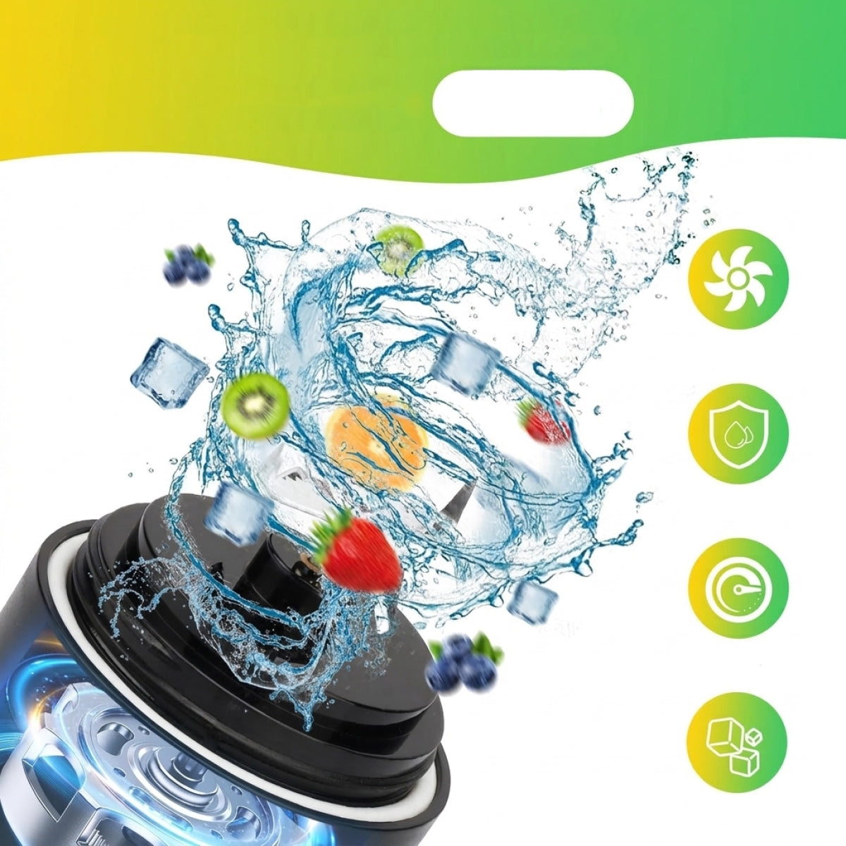 Chalice Blender, Portable, Wireless, BeWell, USB, 600 ml, Efficient Brand no brand