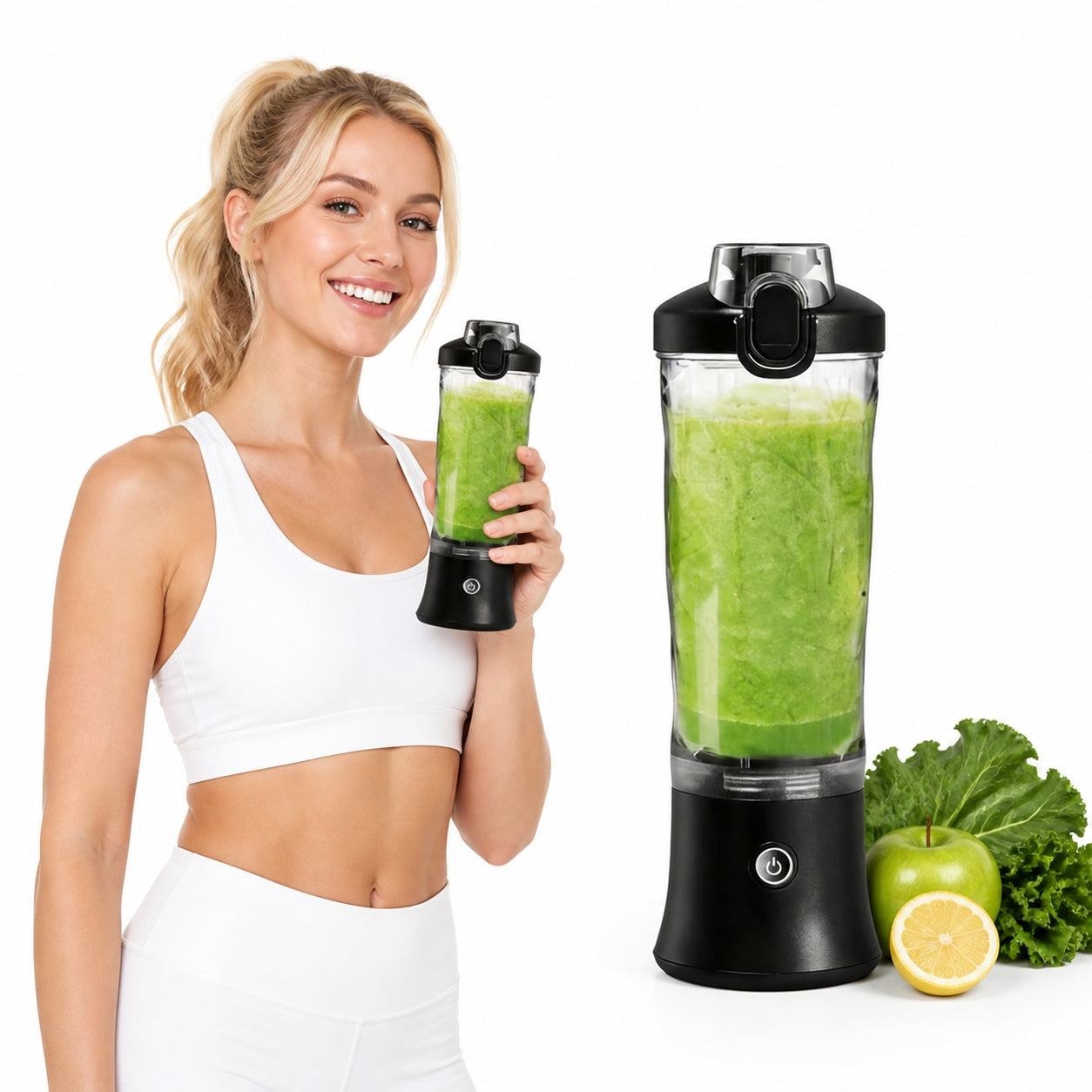 Chalice Blender, Portable, Wireless, BeWell, USB, 600 ml, Efficient