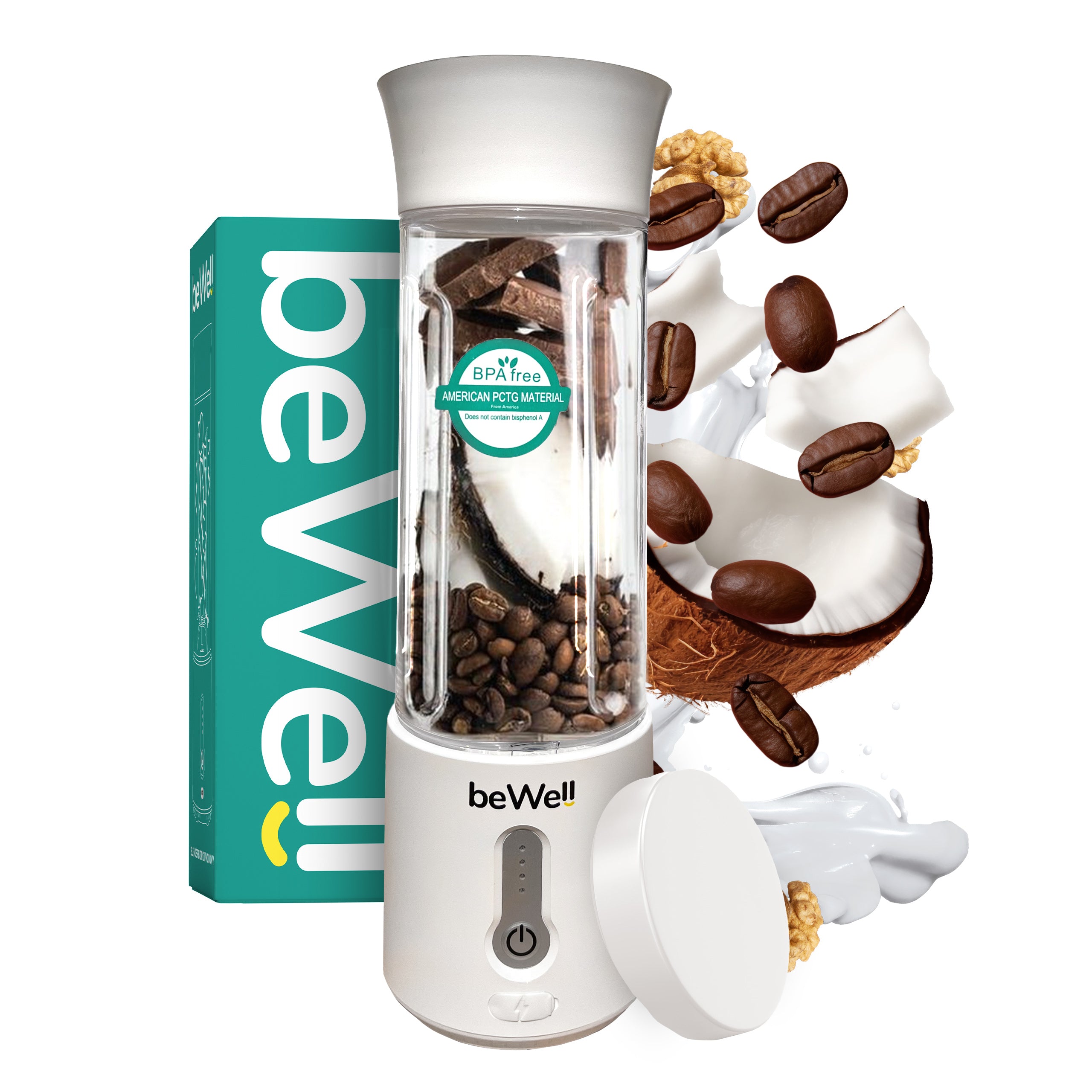 Chalice Blender Portable Wireless beWell to USB 500ml Powerful