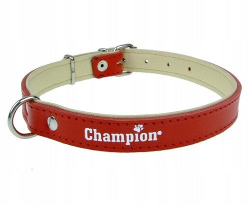Champion Leather collar with skin red SK/ S 50/ 1,8 (R) [SOS]