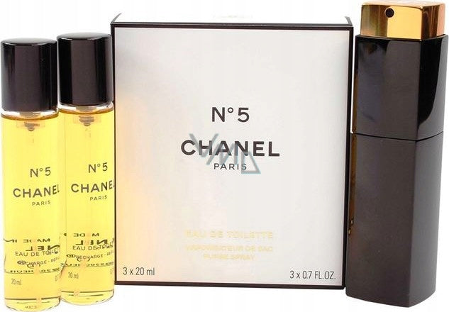 Chanel No 5 Eau De Toilette Women's EDT Set 3x20ml Product weight with unit packaging 0.19 kg