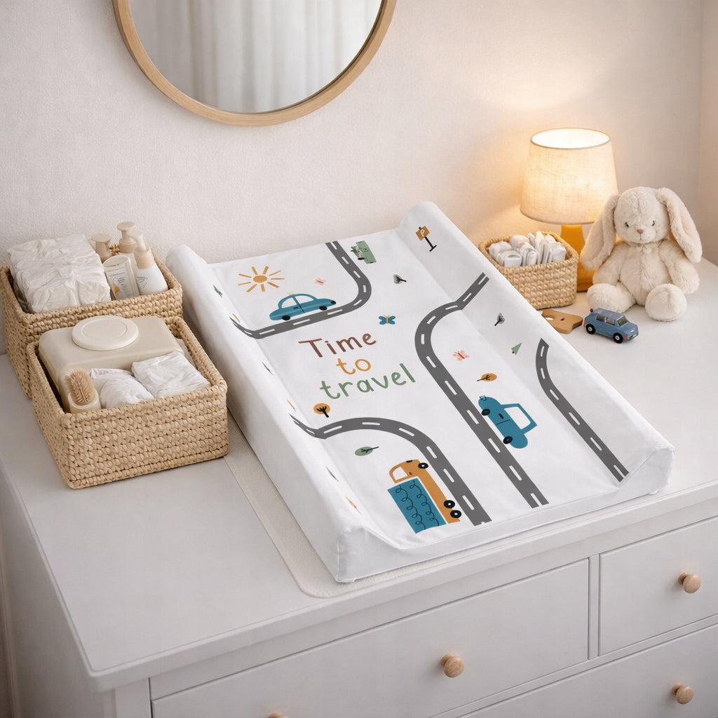 Changing Table Soft 70x50 Waterproof for Dresser Cars Blue Manufacturer code Przewijak miekki 024 AUTKA