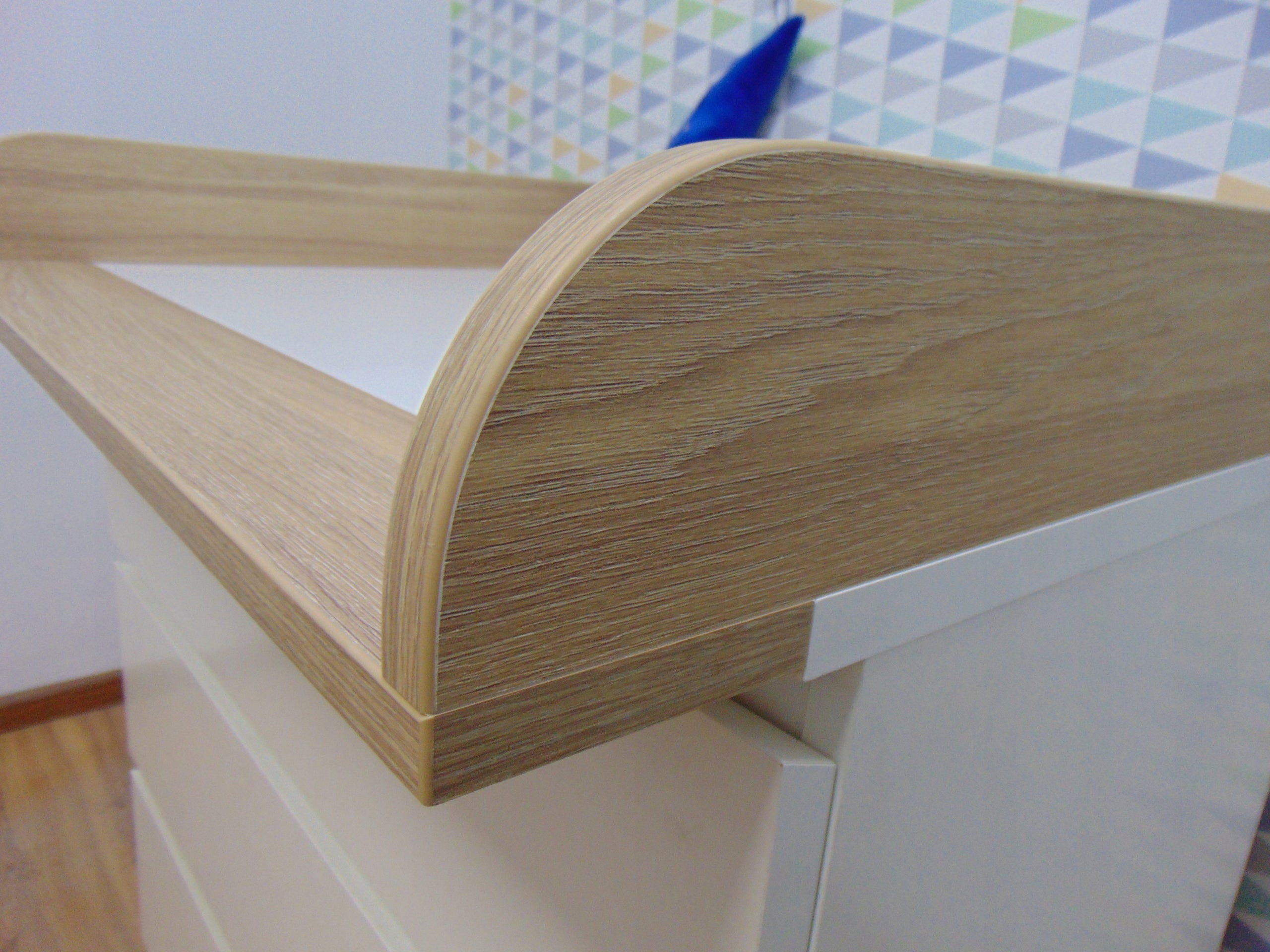 Changing pad for chest of drawers MALM oak stained white Packaging status original