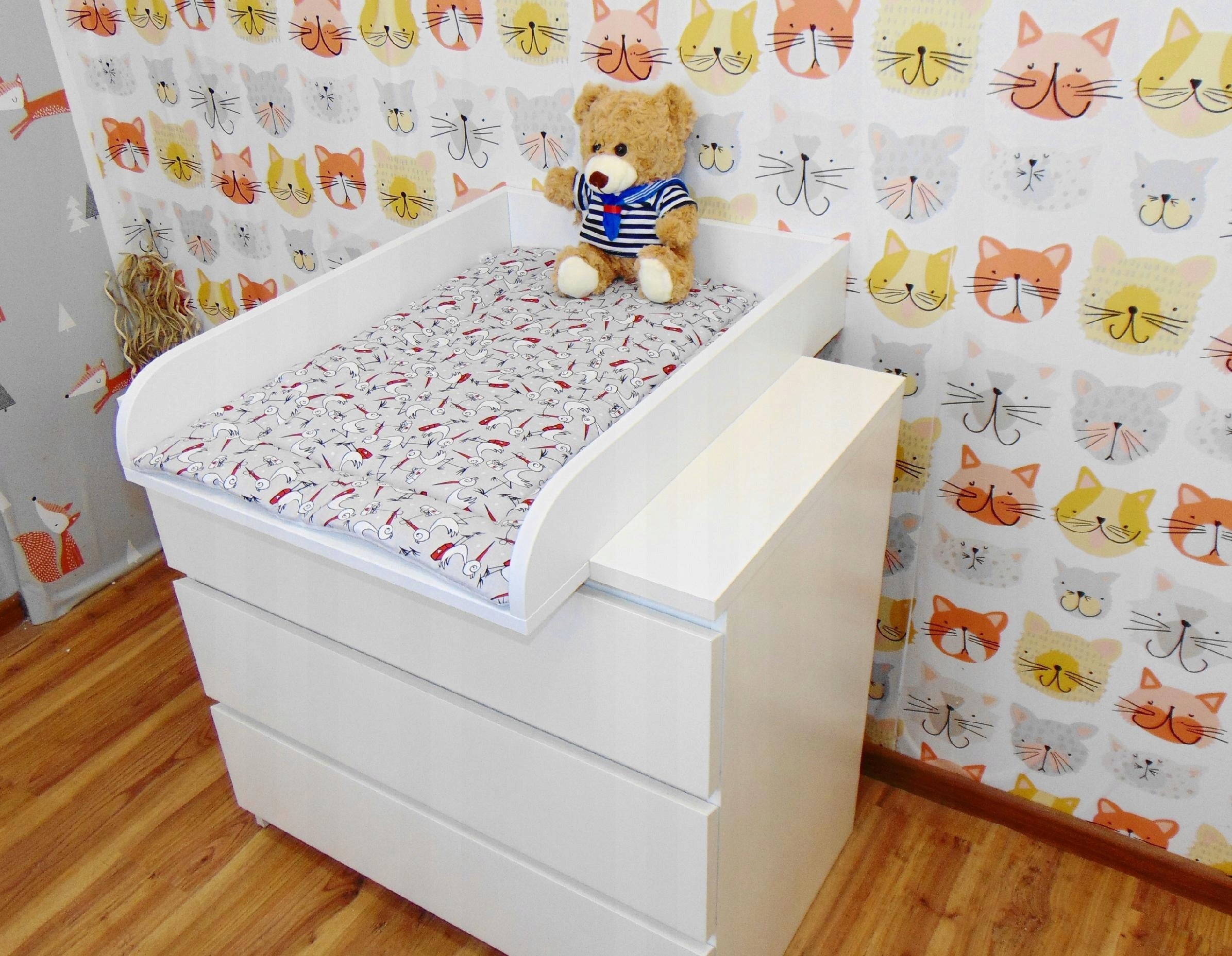 Changing pad for chest of drawers Malm IKEA rounded 70x50 Brand Kidee