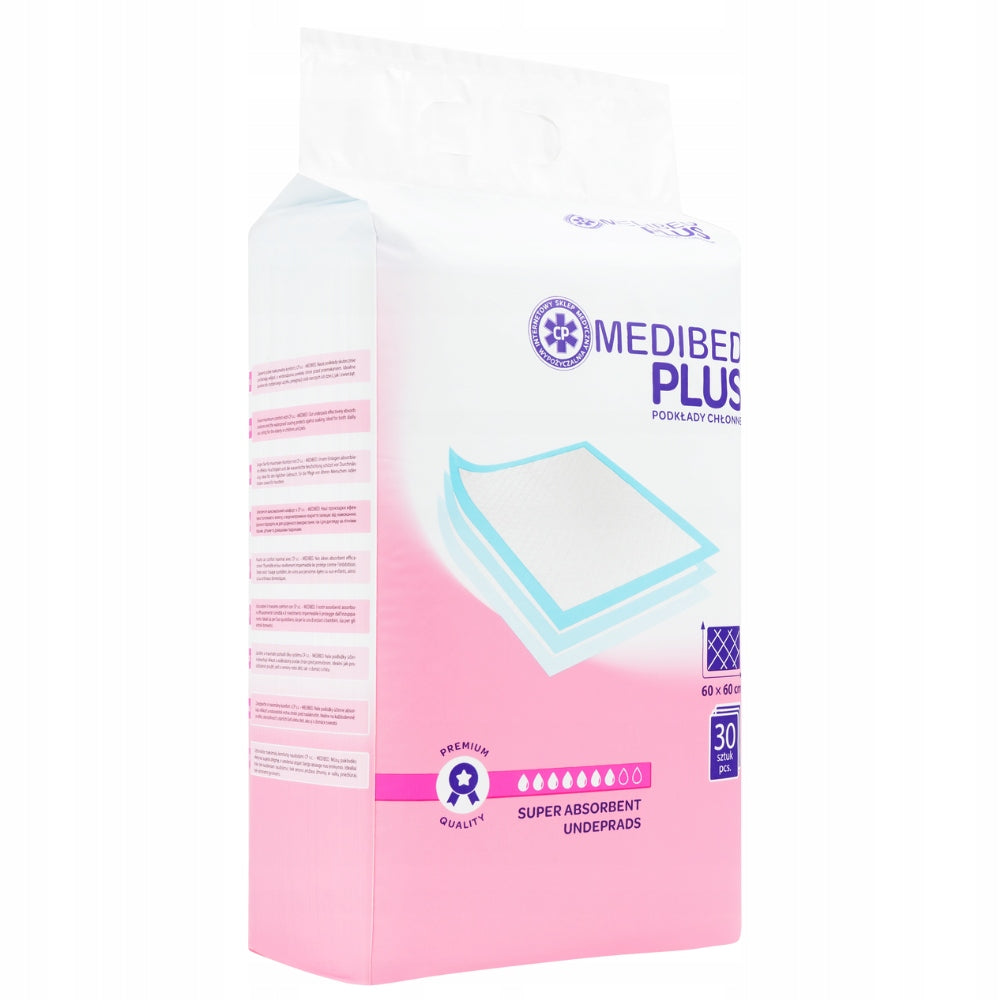 Changing pads MEDIBED PLUS 60X60 non-sterile PREMIUM 610ml 2x30 pcs Medical device yes