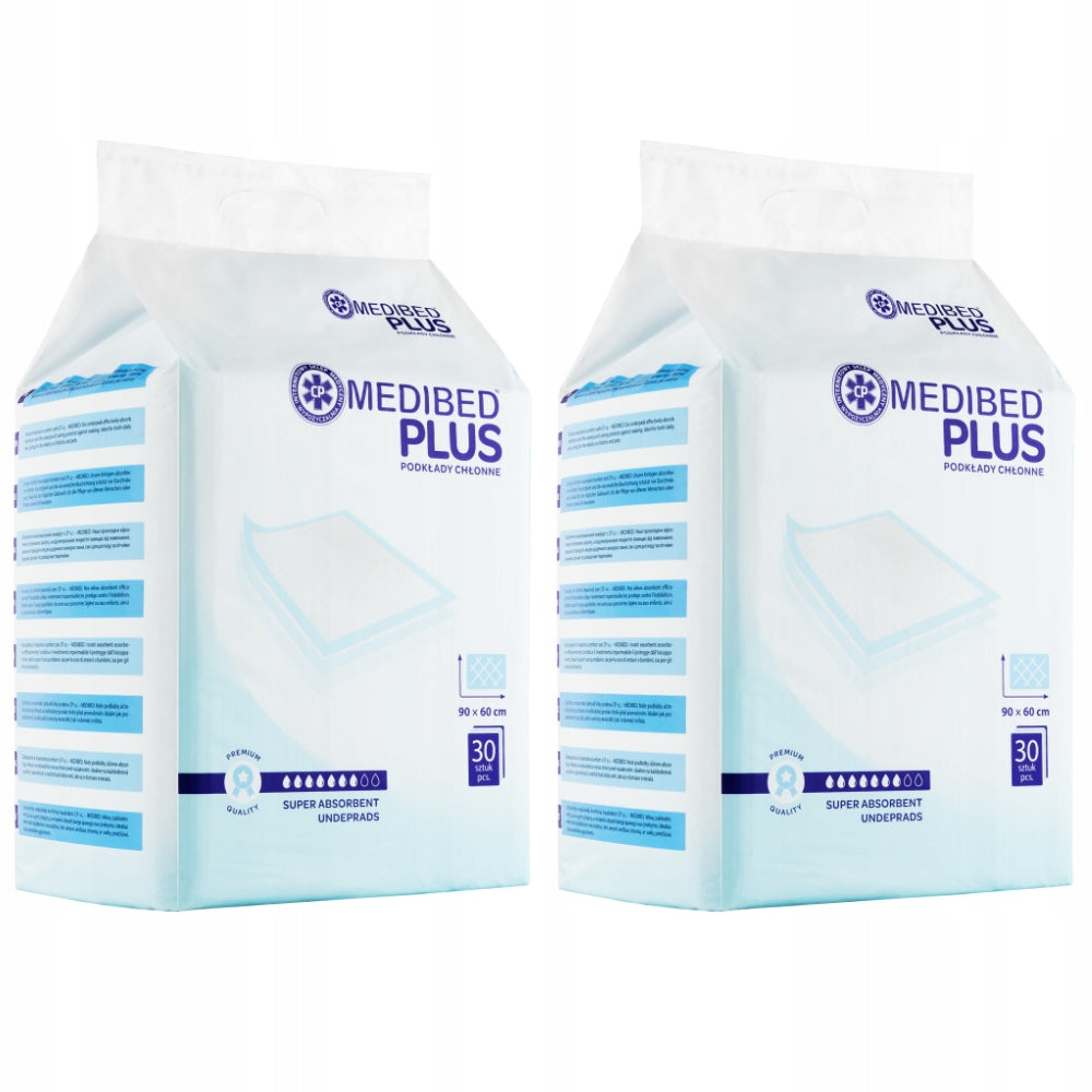 Changing pads MEDIBED PLUS 90x60 non-sterile PREMIUM 960ml 2x30 pcs Packaging status original