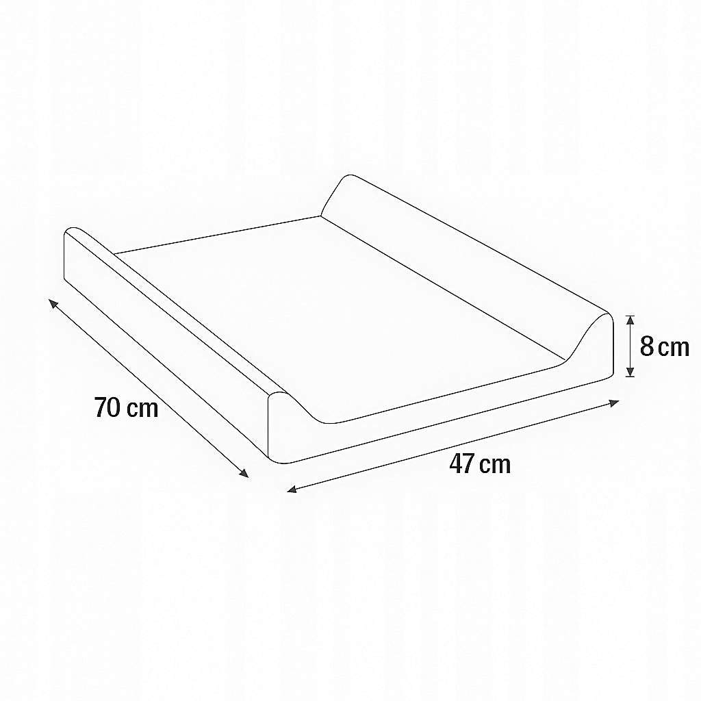 Changing table rigid for cot 47x70cm Bunny in rose frame Packaging status original