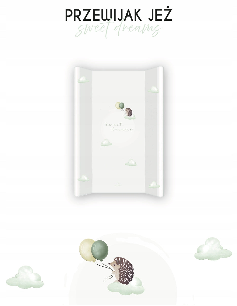 Changing table soft for chest of drawers oilcloth mat furniture Yoonco 46 x 70 cm white Color white