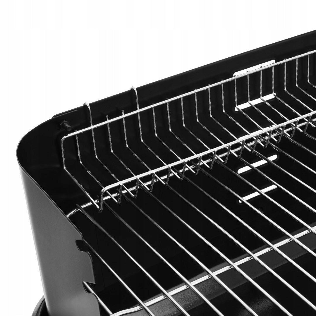 Charcoal Garden Grill On Wheels With Grating Adjustable Portable Steel Corner Grate length 50 cm