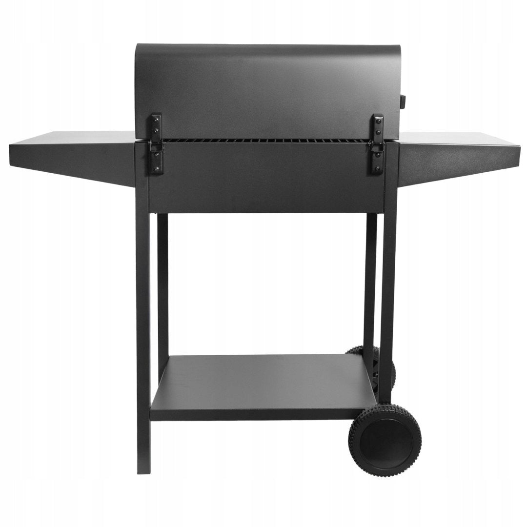 Charcoal Garden Grill with Lid Grate Ashtray On Wheels Chrome THERMOMETER Manufacturer no brand