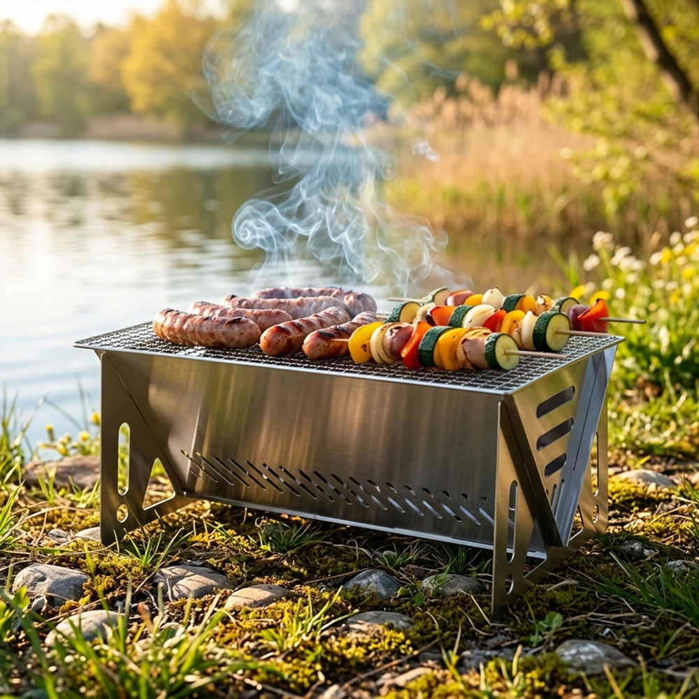 Charcoal Grill Folding Portable Garden Hiking Picnic Small 40cm Product weight with unit packaging 1.47 kg