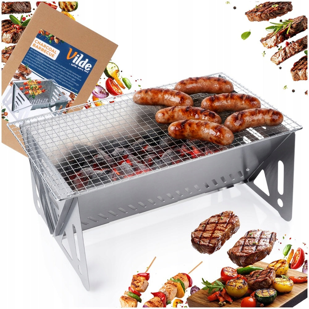 Charcoal Grill Folding Portable Garden Hiking Picnic Small 40cm