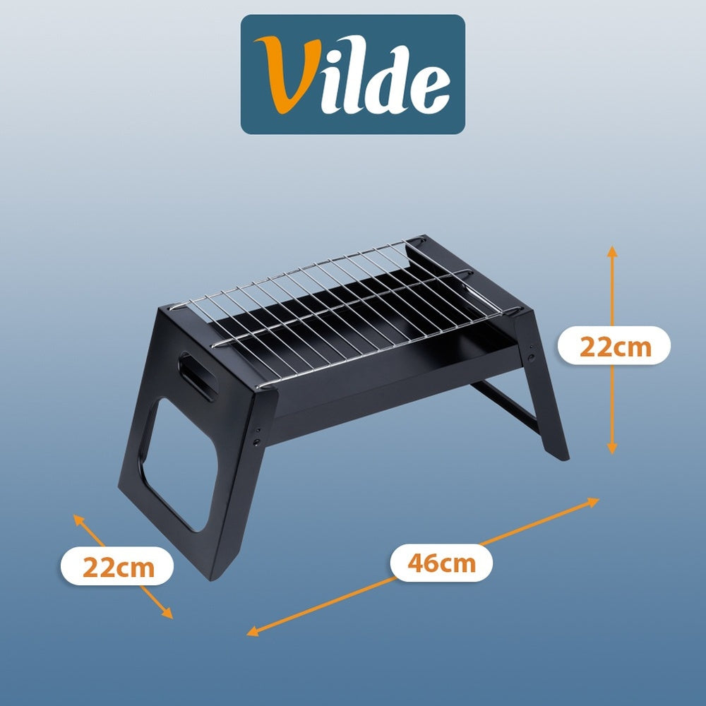 Charcoal Grill Folding Portable Garden Hiking Picnic Small 46 cm Grill width 46 cm