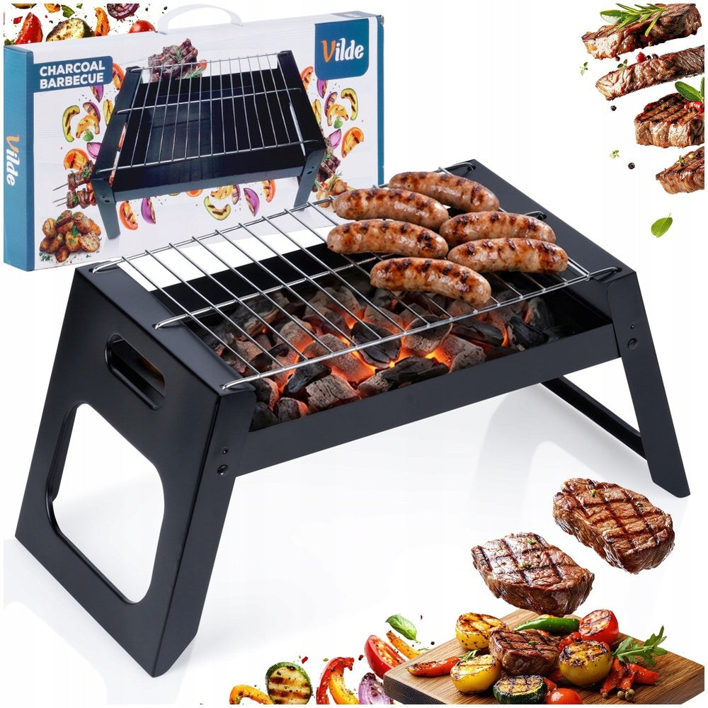 Charcoal Grill Folding Portable Garden Hiking Picnic Small 46 cm