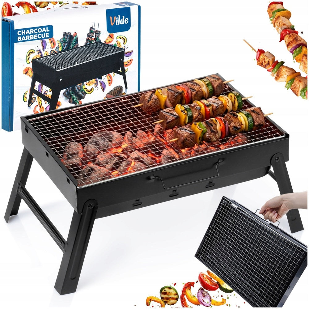 Charcoal Grill Folding Portable Garden Hiking Picnic Small 51 cm