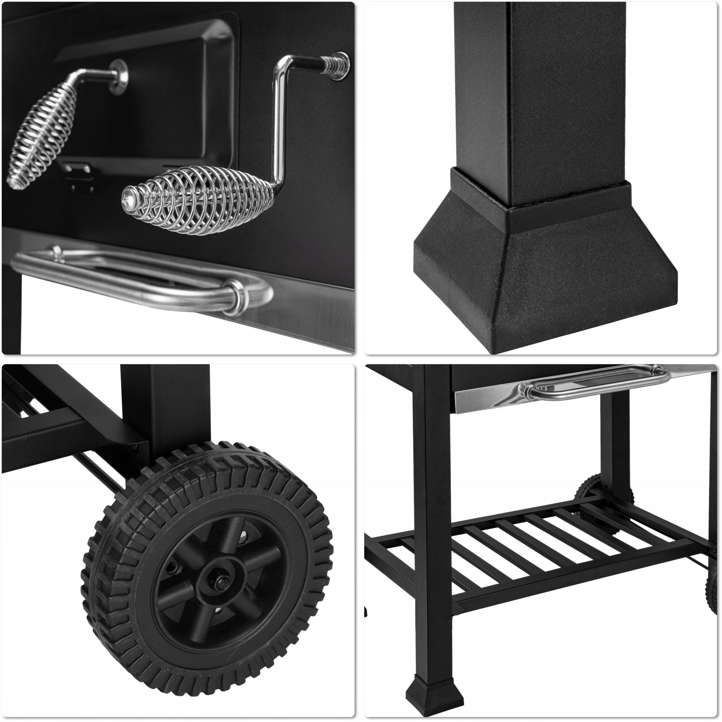 Charcoal Grill Garden Cover Ashtray Thermometer Adjustable Fire Pit Grill Grill depth 53 cm