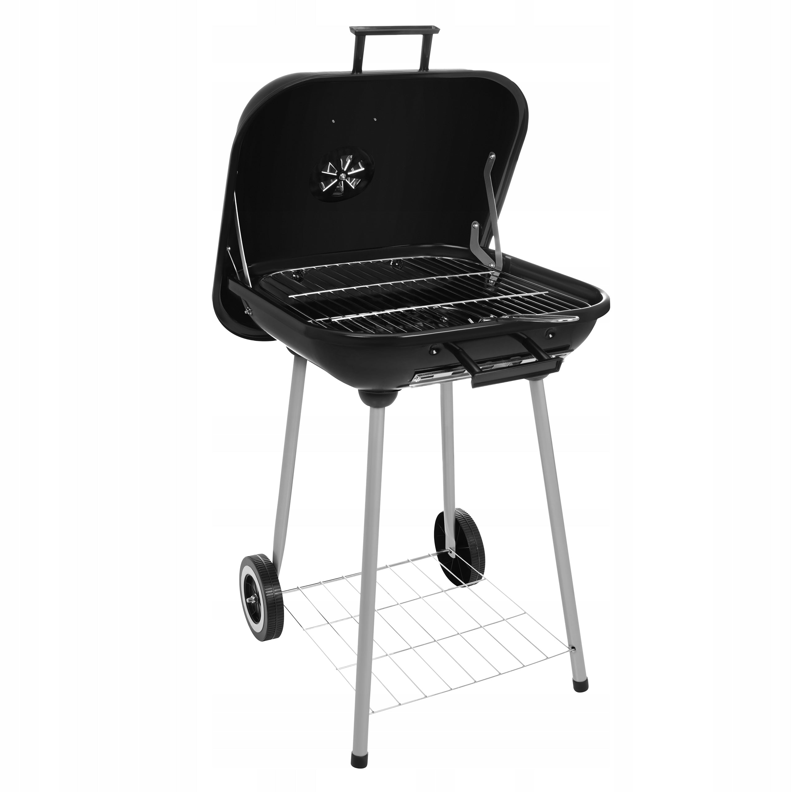 Charcoal Grill with Garden Cover Large Grating Portable Stable Shelf Holder Manufacturer Kaminer