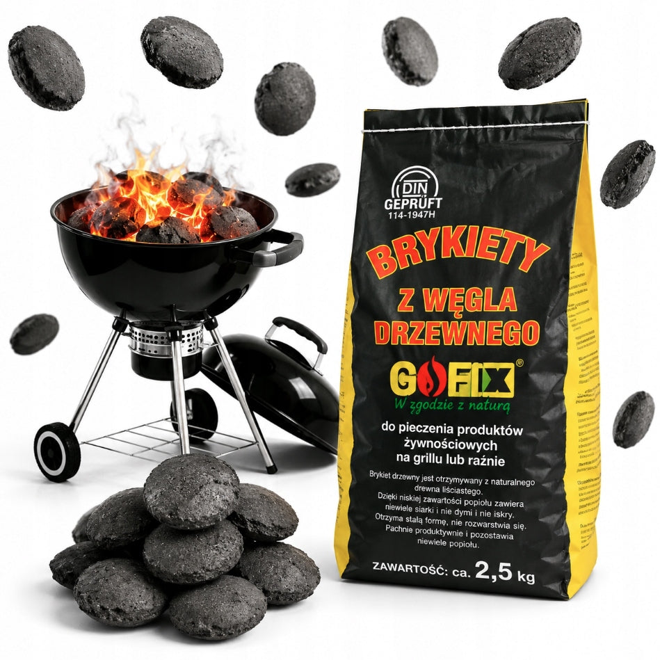 Charcoal briquette Tofix 2,5 kg IDEAL FOR BARBECUE