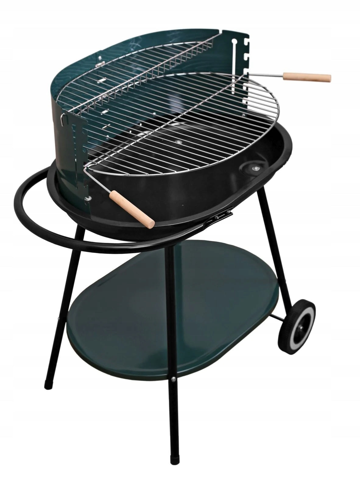 Charcoal grill ACTIVA 19321 grate 55 x 39cm Black Additional features wheels shelf wind shield