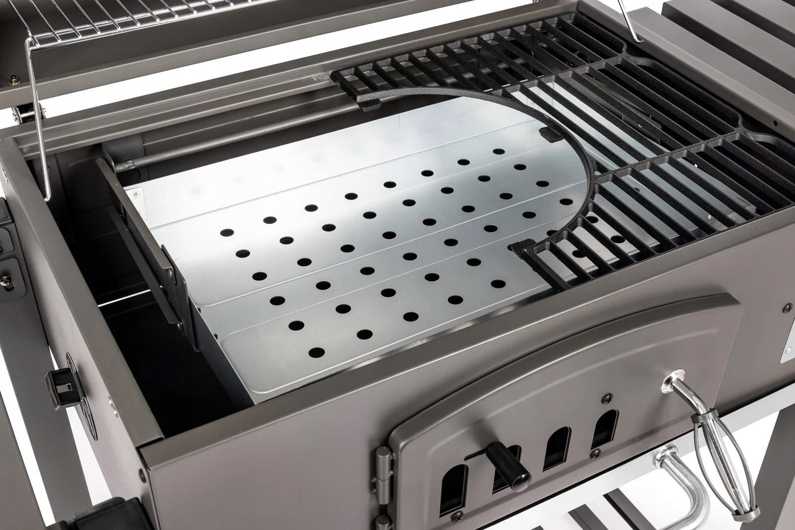Charcoal grill ACTIVA Angular XXL 11250C Additional features temperature control system wheels shelf thermometer ash box